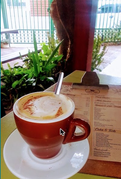 Cappuccino on the verandah